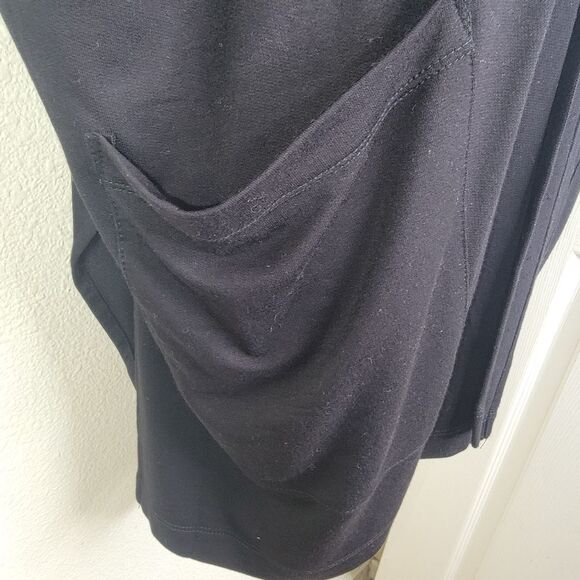 Susan Graver Weekend Black Jersey Knit Relaxed Cardigan size XS - Picture 4 of 8